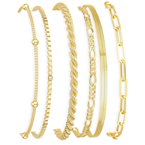 Gold Plated Link Bracelets for Women