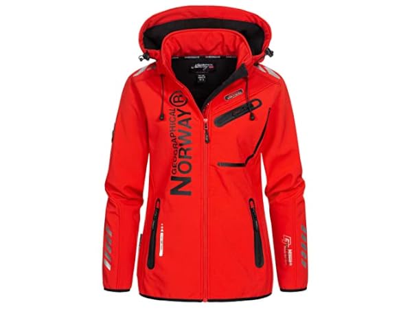 Soft shell de acampada y marcha para mujer Miniatura