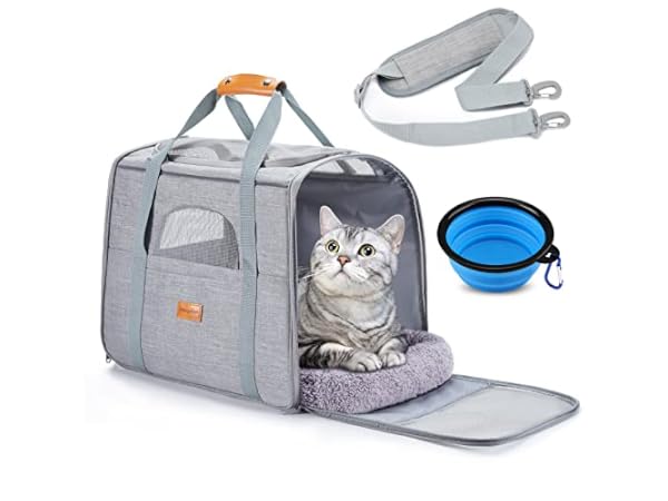 Transporteurs de voyage pour chat avec côté souple Vignette